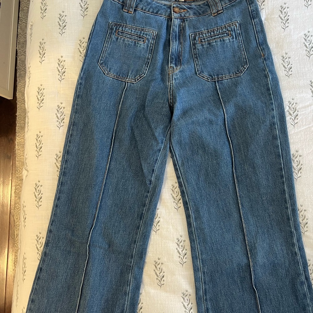 Sezane Denim Flare Jeans